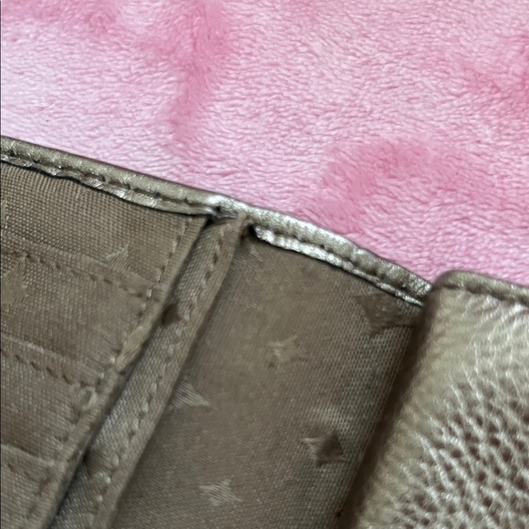 Fossil Y2K Metallic Gunmetal Silver Leather Large Bifold Wallet - Picture 11 of 17